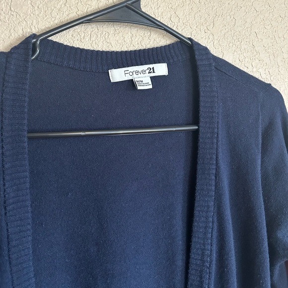 Blue with Red Stripes Cardigan Sweater, Size M - Picture 7 of 10